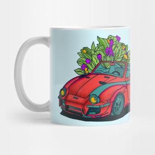 Orange sports retrovintage car Mug